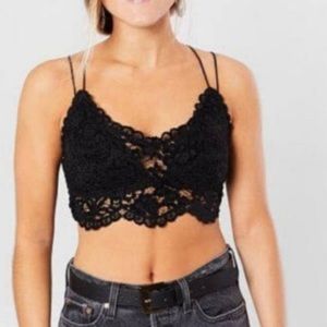 Free people lace velvet bralette